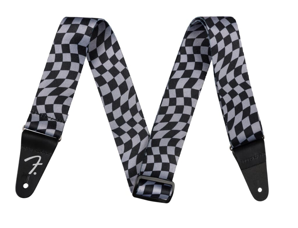 Wavy Checkerboard Polyester Strap／Gray