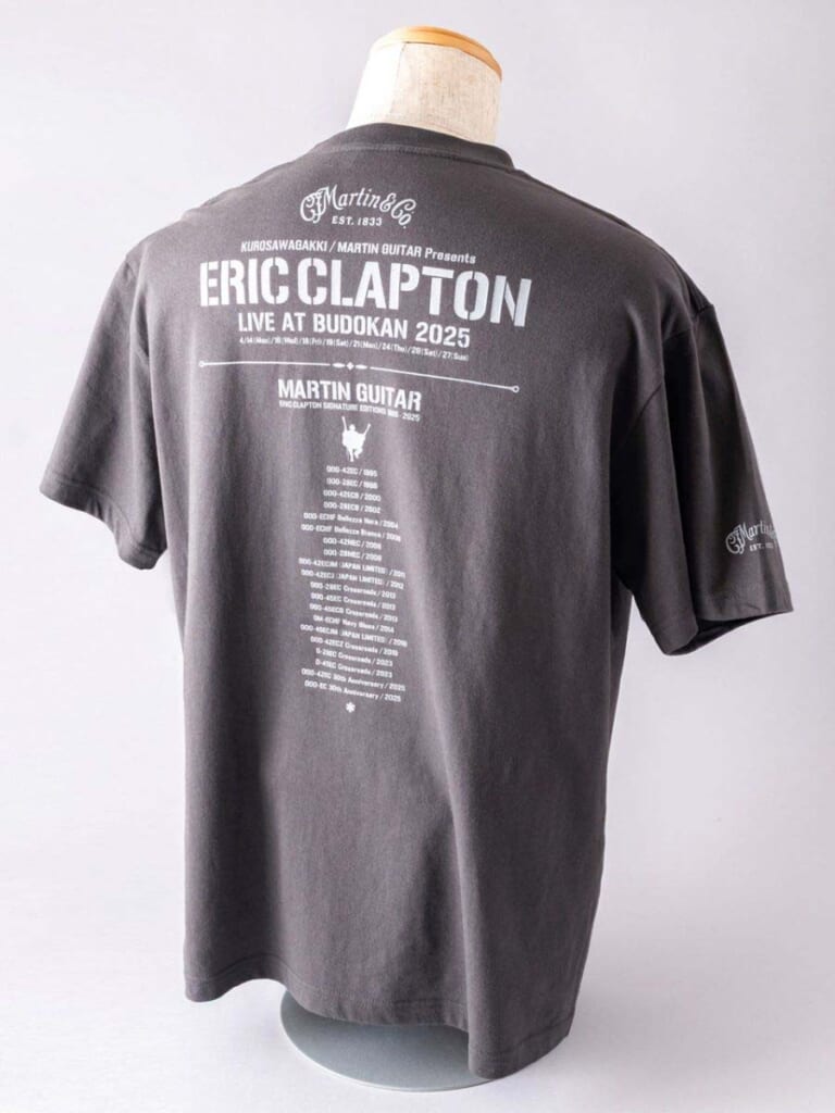 Eric Clapton x Martin Guitar
000-42EC（スミ）Tシャツ（背面）