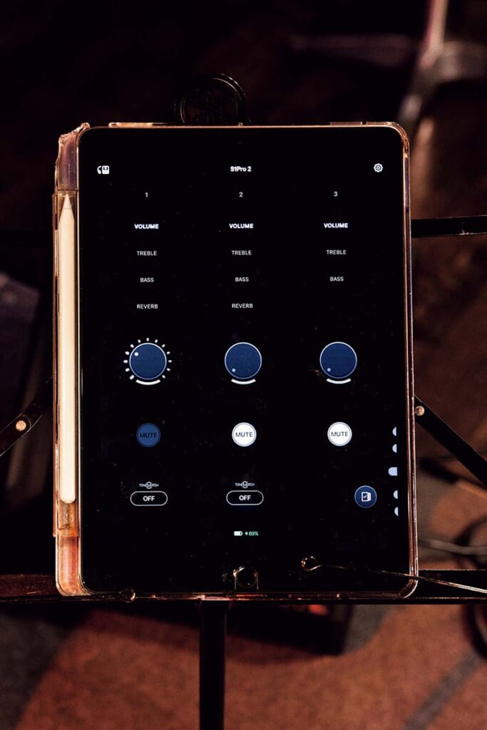 iPadの操作画面