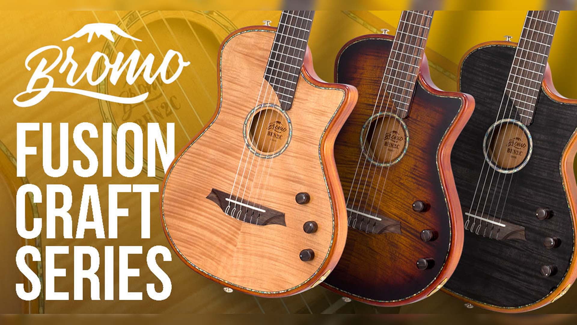 ブロモ・ギターズよりフュージョン・シリーズとして薄胴のエレガット3モデルが登場