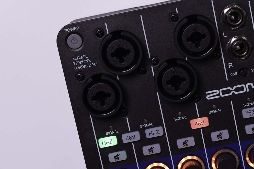 XLR／TRSコンボ入力