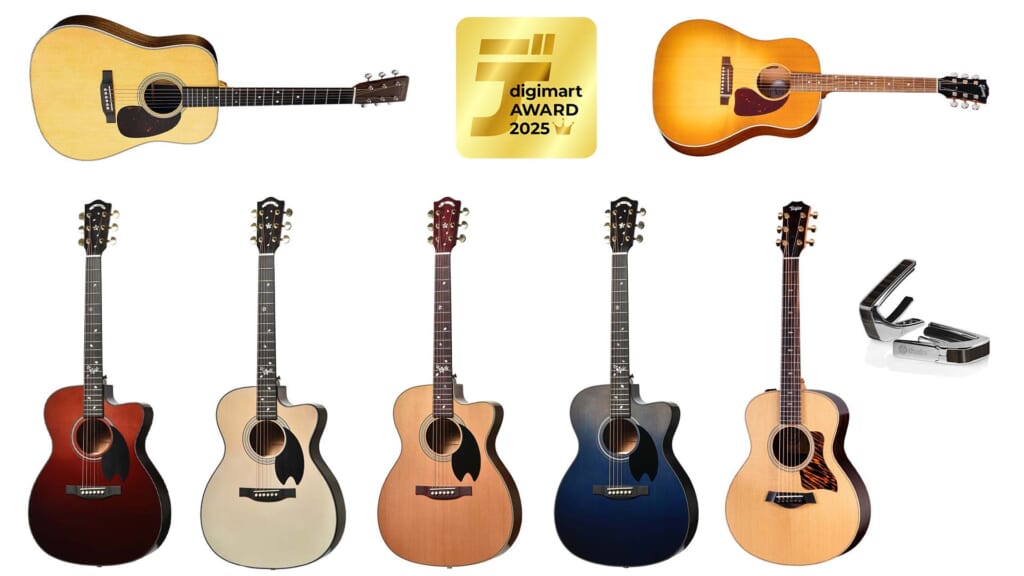 2025年にデジマートで注目された楽器を選ぶ“デジマート大賞”　アコースティック・ギター関連の結果は？！