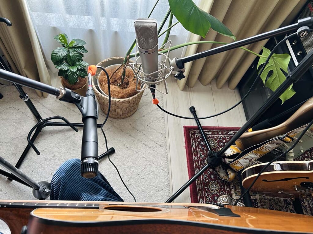 ダイナミック・マイクとコンデンサー・マイクを使ったマイキング例