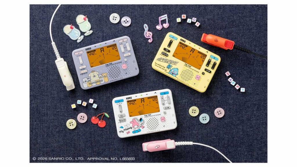 コルグよりサンリオ・キャラクターとのコラボ・チューナー&メトロノームTM -70Cが3種お目見え！