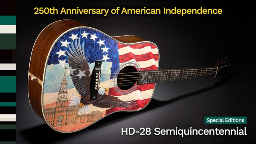 マーティンよりアメリカ独立250周年記念モデル＝HD-28 Semiquincentennialが登場