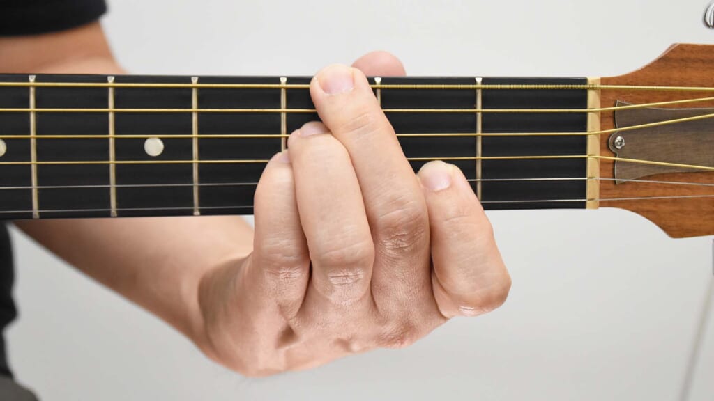 アコースティック・ギターのハーフ・ディミニッシュ（m7(♭5)）の押さえ方