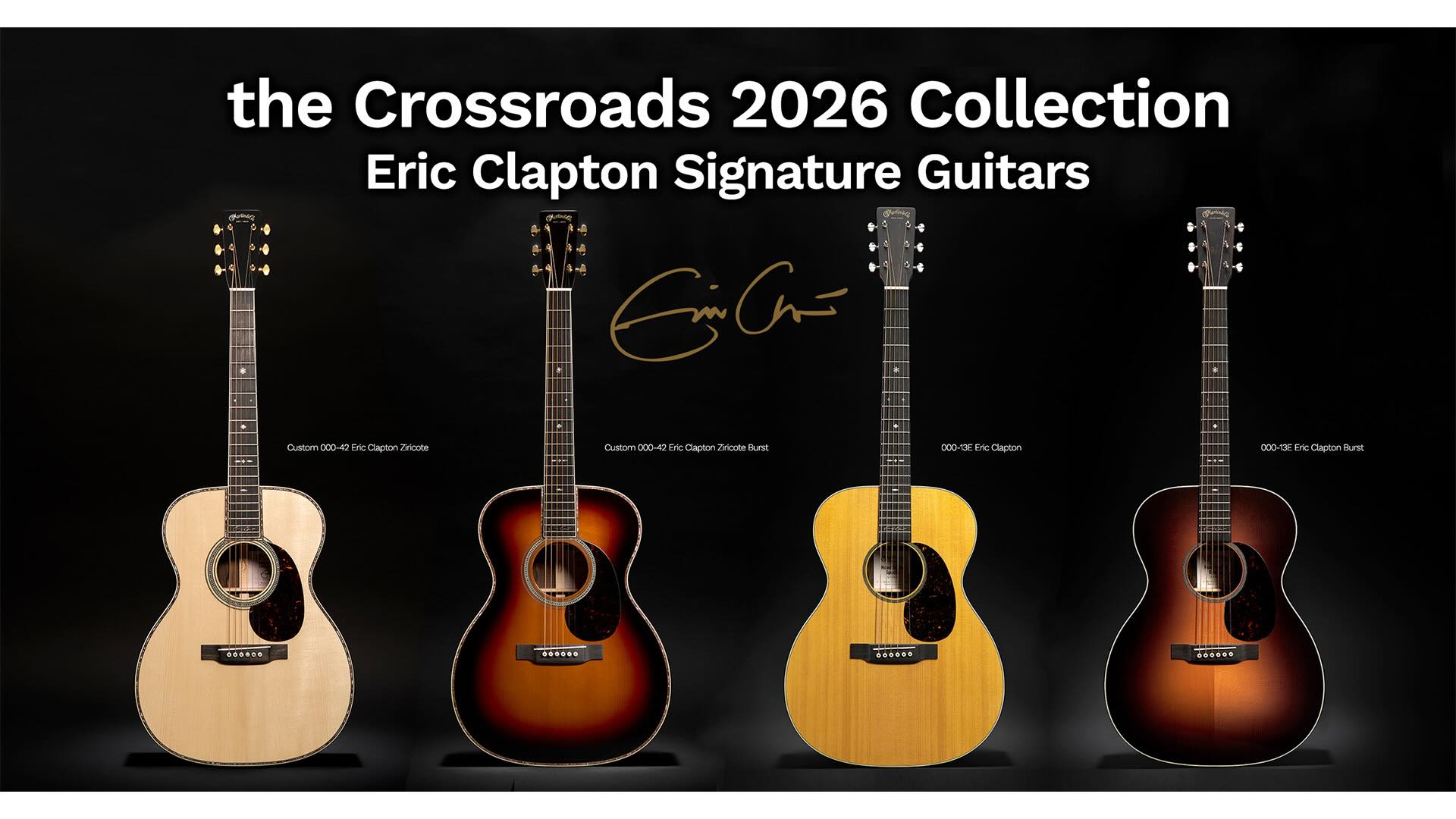 マーティンより“Crossroads Collection”クラプトン限定シグネチャー・アコギ2モデル発表！